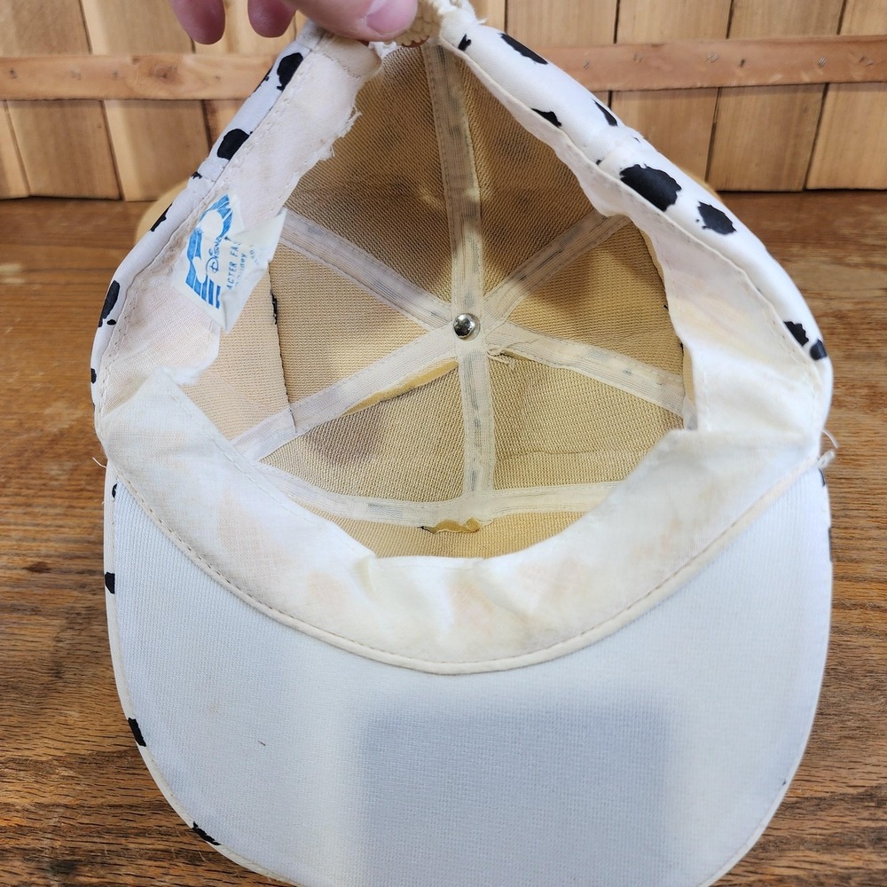 Vintage Disney 101 Dalmatians Hat Cap Fitted Boys One Size White Costume 90s - Picture 5 of 7